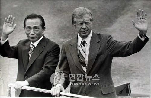 박정희 전 대통령과 지미 카터 미국 전 대통령