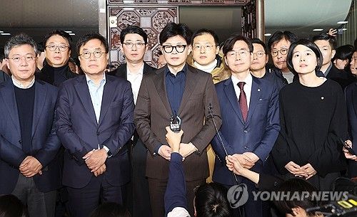입장 밝히는 한동훈 대표
