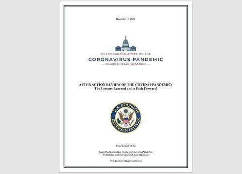 미국 하원 '코로나바이러스 팬데믹 선별 소위원회' 최종보고서 표지