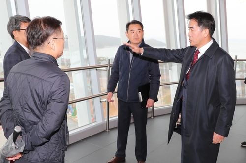 사업 현장 점검하는 최재형 군수 