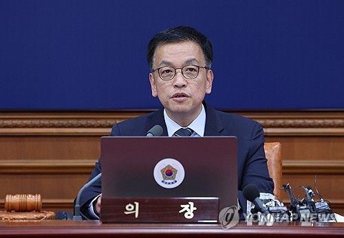 국무회의에서 발언하는 최상목 권한대행