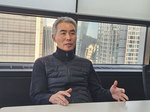 인터뷰하는 액션스퀘어 장현국 신임 공동대표