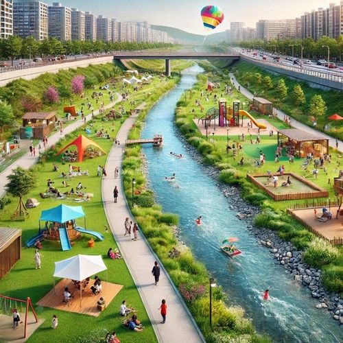 중랑천 수상스포츠 체험교육장 조감도