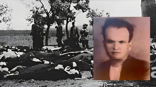 1944년 치비텔라 학살 사진과 피해자 중 한명인 메텔로 리차리니