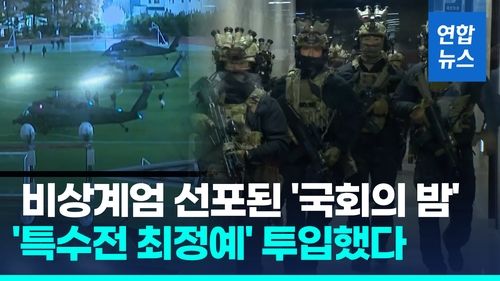 [영상] 헬기타고 소총메고 국회 진입…일촉즉발 '서울의 밤' - 2