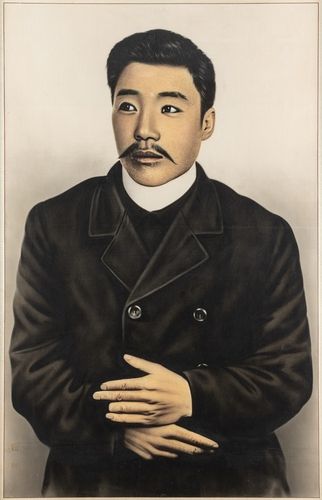 이상원, 안중근 의사 영정, 천에 물감, 98.5×155cm, 1970, 안중근의사기념관 소장[이상원미술관 제공. 재판매 및 DB 금지]
