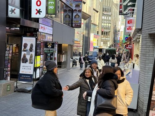 명동의 외국인 관광객