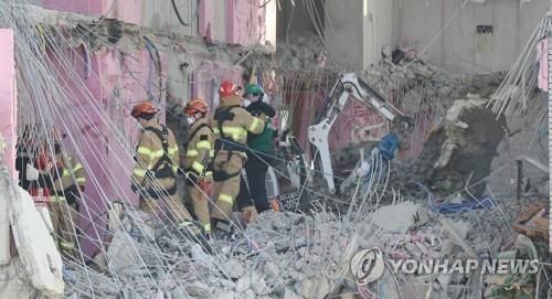 화정아이파크 붕괴현장 구조작업