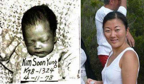 프랑스 입양 한인 고(故) 김순영 씨의 어릴 적 모습(왼쪽)과 성인 시절 모습