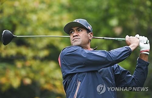 프레지던츠컵 때 피나우의 티샷.