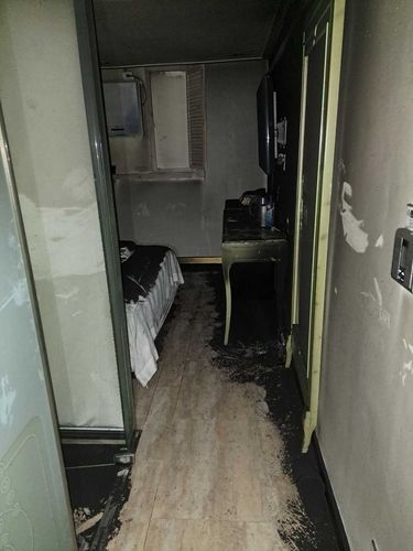 원주 한 모텔에서 발생한 화재