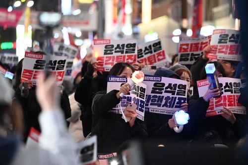 7일 부산 서면에서 열린 촛불집회 모습