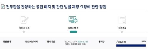 전두환 공원 폐지 청원