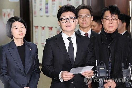 입장 밝히는 국민의힘 한동훈 대표