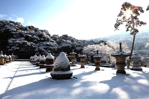 양산 통도사 설경