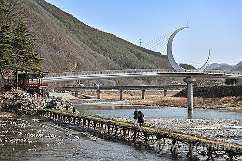 정선 아우라지 전통 섶다리