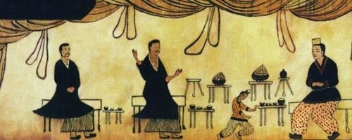 고구려 무용총의 연회장면 일부