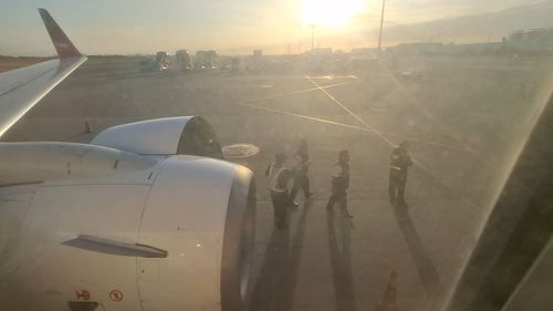 점검차 대만 타이베이 공항에 내린 티웨이항공 항공기