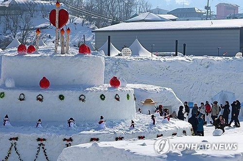 대관령눈꽃축제장의 겨울 낭만