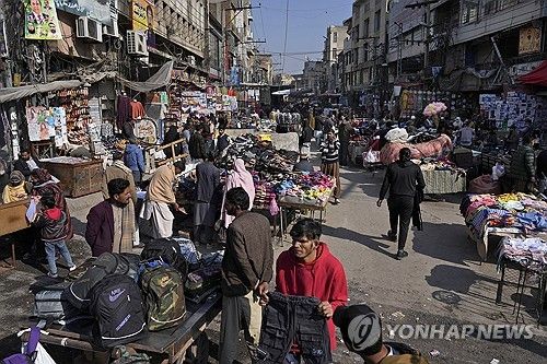 파키스탄 라왈핀디의 한 시장