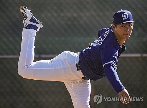로스앤젤레스 다저스 일본 출신 선발 투수 야마모토 요시노부