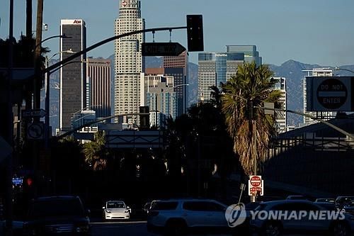 미 로스앤젤레스 도심 풍경
