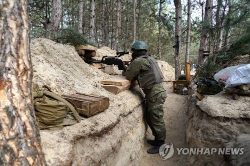 우크라이나전 러시아군의 참호