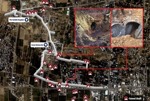 총연장 10㎞ 하마스 지하터널 위치도