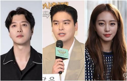 왼쪽부터 배우 이동건·이장우·한예슬