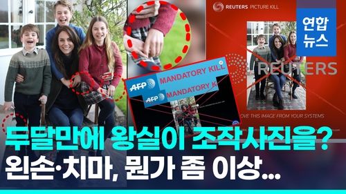 [영상] 왕실 배포 왕세자빈 가족사진 '조작 판단'에 삭제…의혹 증폭 - 2