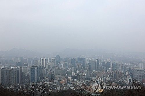 서울 미세먼지 '나쁨'