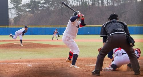 상동고 야구부 경기 모습