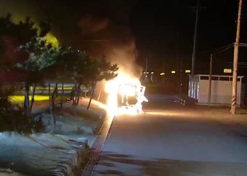 양양서 발생한 차량 화재