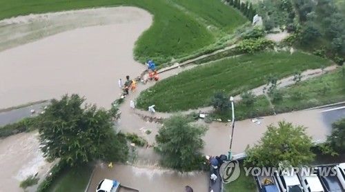 보령 명천동 소하천 넘쳐 인접 아파트단지 지하 침수