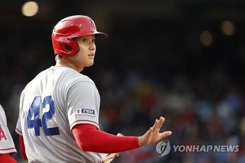 지난해 재키 로빈슨 데이에 등번호 42번을 달고 뛴 오타니 쇼헤이