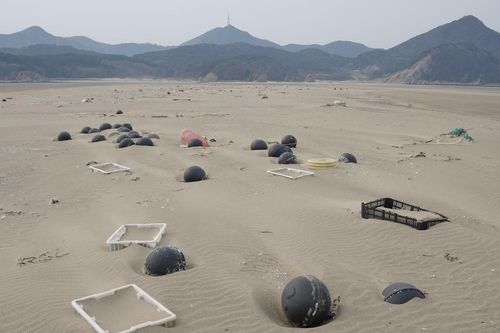 대청도 농여해변의 쓰레기