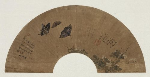 김홍도의 부채 그림 '나비'