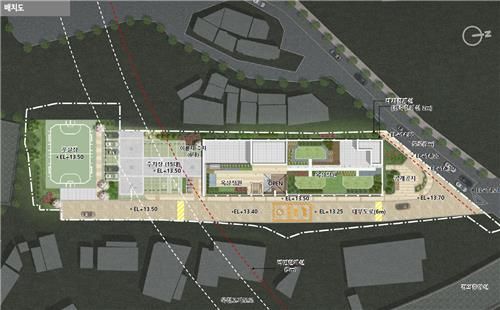 용산 연합기숙사 배치도