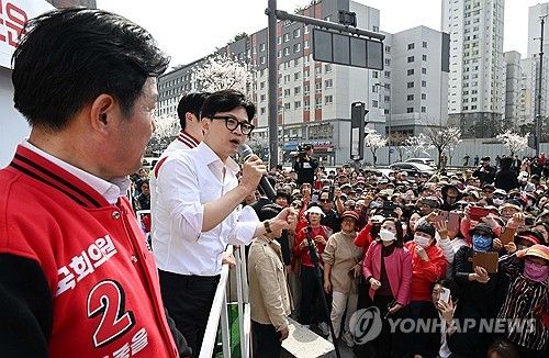 류제화-이준배 후보 지지 호소하는 한동훈 비대위원장