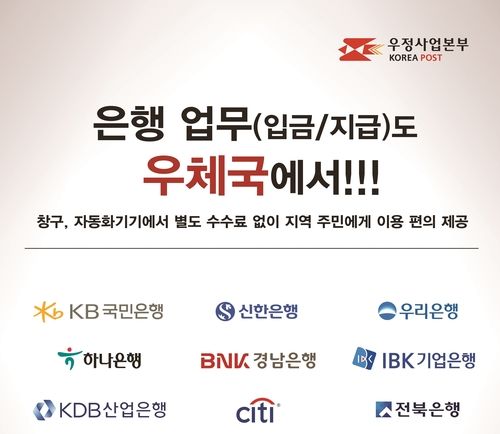 경남은행 고객도 우체국서 은행 업무 이용 가능