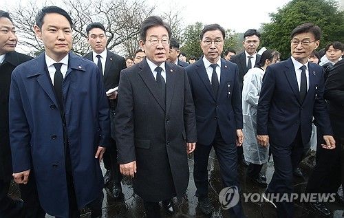4·3 추념식 참석한 이재명 대표와 제주 후보들
