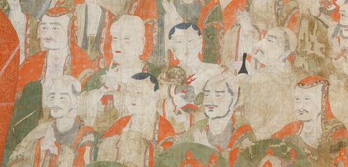 진천 영수사 괘불의 제자, 나한 부분