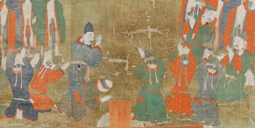 부처를 예배하는 사람들 부분