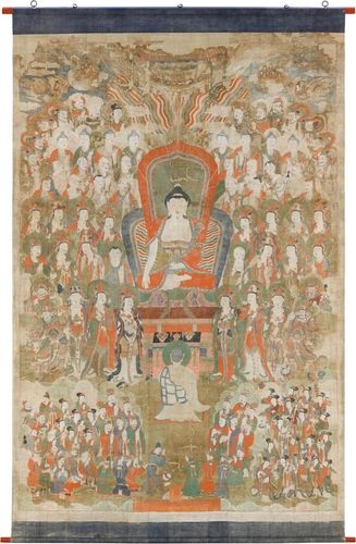 보물 '진천 영수사 영산회 괘불탱'