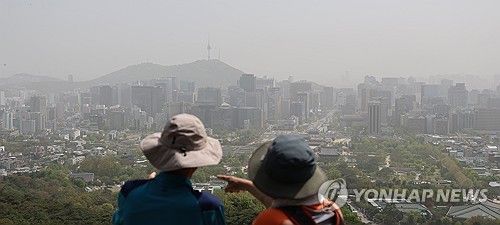  미세먼지 수준 '나쁨'