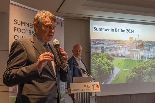 베를린 관광 매력 설명하는 부르크하르트 키에커 독일 베를린관광청장 [사진/성연재 기자] 