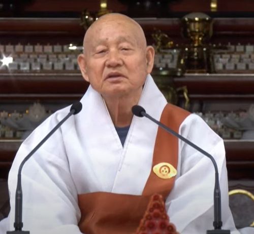 법어하는 조계종 종정 성파스님