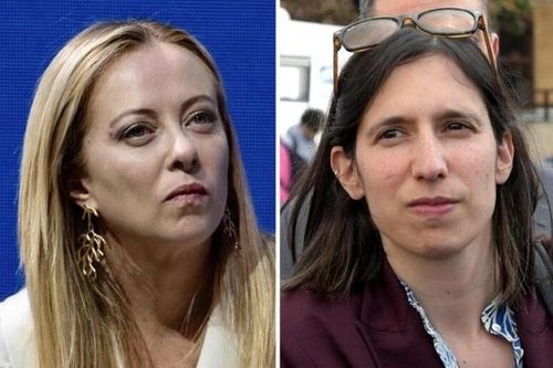 멜로니 총리(왼쪽)와 슐라인 대표