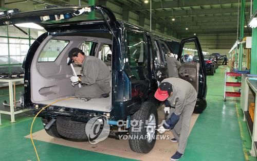 2007년 당시 평화자동차 공장 내부