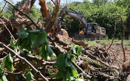 과수화상병 방제 작업